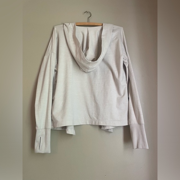 Nike Tan Beige Hooded Cardigan with Thumb Holes - Picture 3 of 4